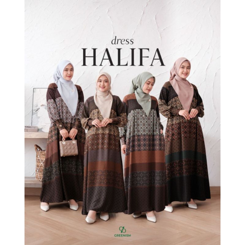HALIFA DRESS BY GREENISM | GAMIS GREENISM ORIGINAL | GAMIS GREENISM MOTIF BATIK