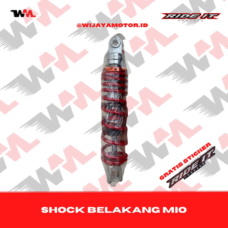 SHOCK ABSORBER / SHOCK BELAKANG MIO UKURAN 310MM RED / MIO
