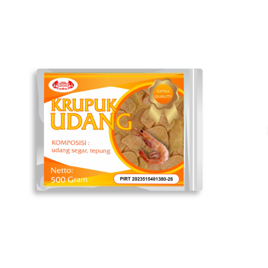 Kerupuk / Krupuk Udang Extra Biru Quality Tanjung Sidoarjo - Bentuk Besar