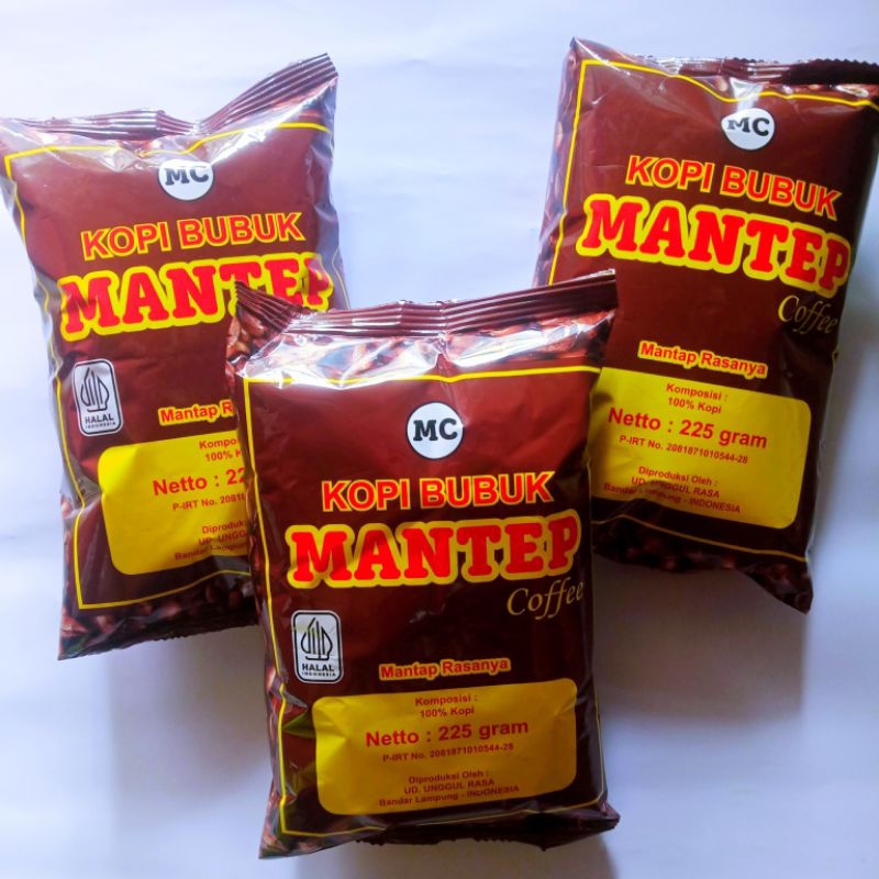 

( TERMURAH) KOPI BUBUK CAP ( MANTAP ) 225gram LAMPUNG , HARUM AROMA KOPI