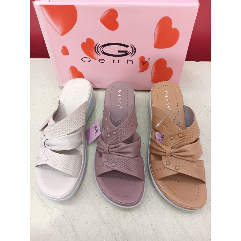 Genny sandal wedges wanita ringan