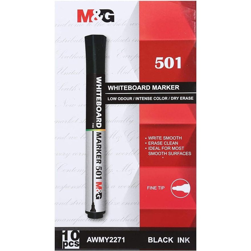 

Spidol Papan Tulis M&G Whiteboard Marker Fine Tip 501 AWMY2271 Black