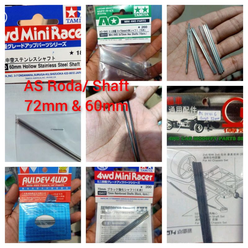 As Roda 72mm/60mm original Tamiya & kawe ( ada pilihan Varian as 72 & 60mm )