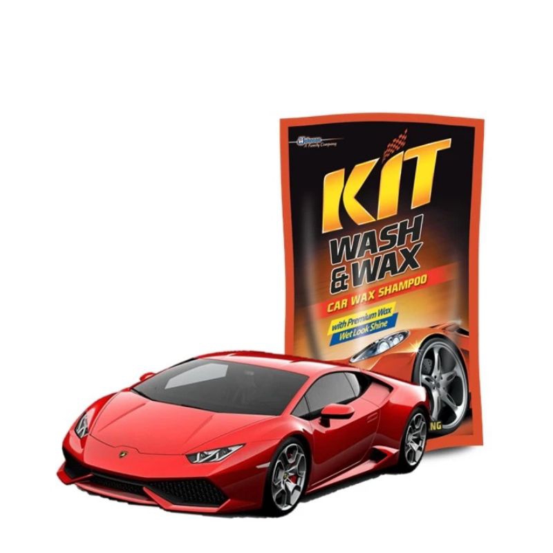 Kit Wash & Wax Car Wax Shampoo Sabun Cuci Mobil Premium 400 ml