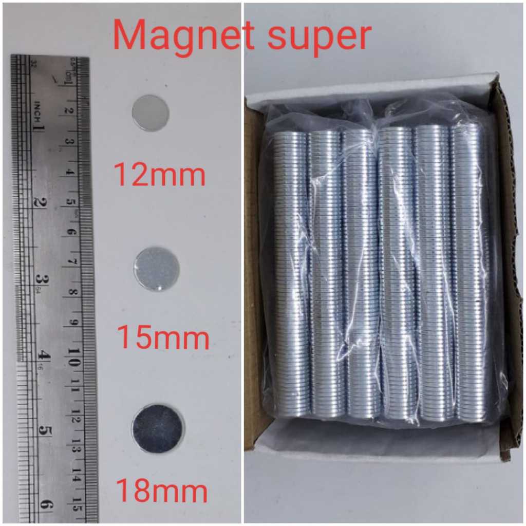 magnet Coint Magnet Neodymium diameter super kuat 12mm 15mm 18mm