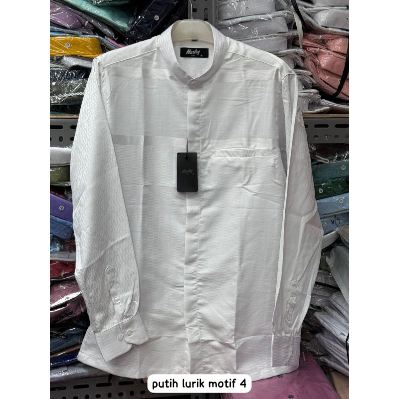 NEW KEMKO HARLEY MAN ORI WARNA PUTIH - kema Koko lengan panjang- baju muslim pria