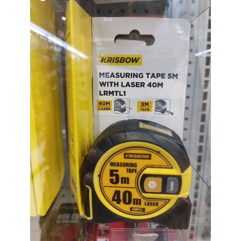Krisbow meteran 5 meter dengan laser/measuring tape 5M with laser