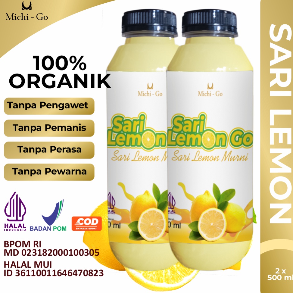 

Rekomendasi MichiGo 1 Liter Sari Lemon Murni Pure Air Lemon Untuk Diet Detoks Sudah BPOM