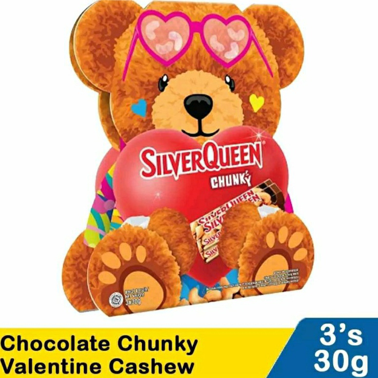 

Bestseller Silverqueen edisi Valentine bear chunkybar 33gr