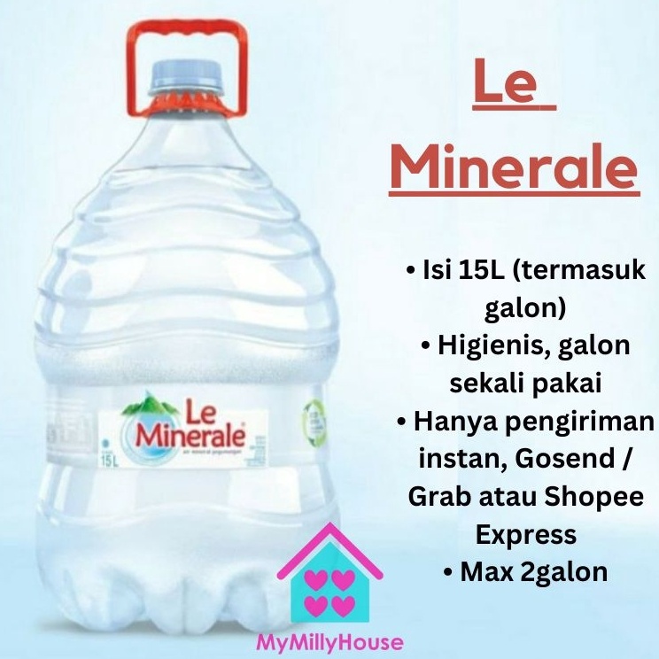 

Cek Disini Le Minerale Air Mineral Galon isi 15 Liter Galon Sekali Pakai BANDUNG GRAB ONLY