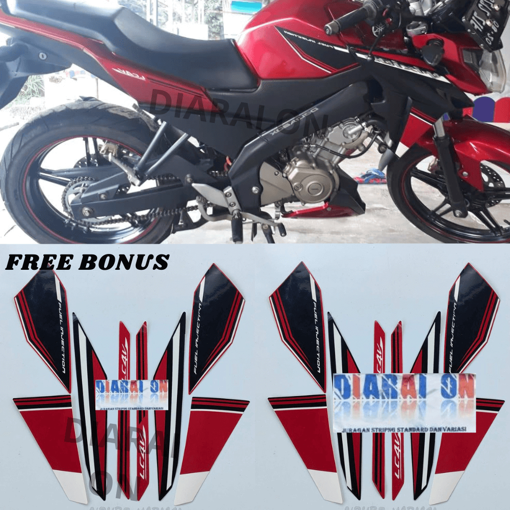 Striping Stiker Yamaha Vixion 2015 - New Vixion Advance NVA Merah Murah