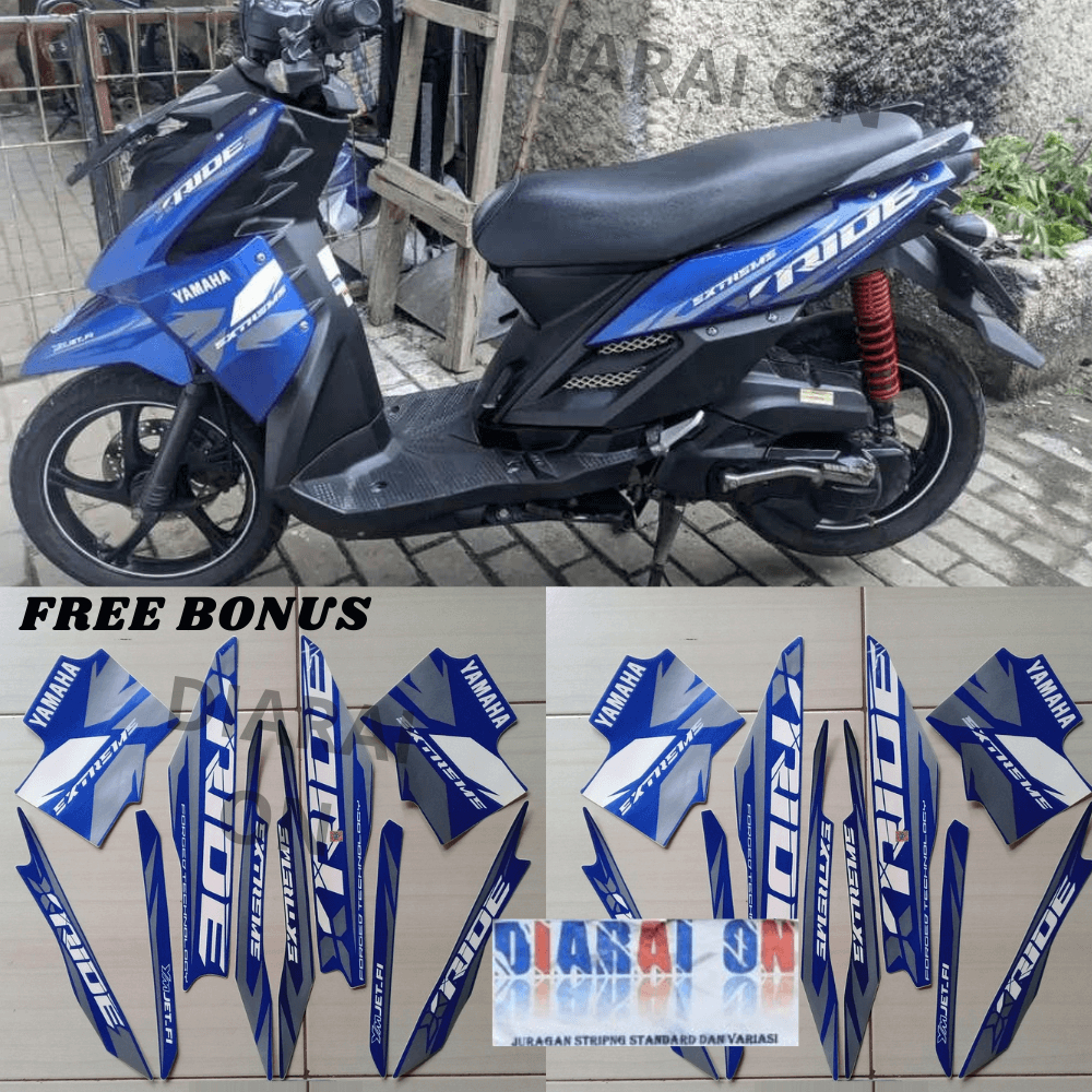 Striping Stiker Yamaha X-ride 2015 - Xride X ride 2014 Biru Murah