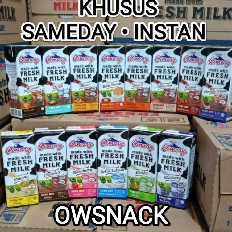 

Supreme 1 DUS SUSU CIMORY UHT FRESH MILK 25ml 25 ml 1 KARTON SAMEDAY INSTANT TIRAMISU SALTED CARAMEL