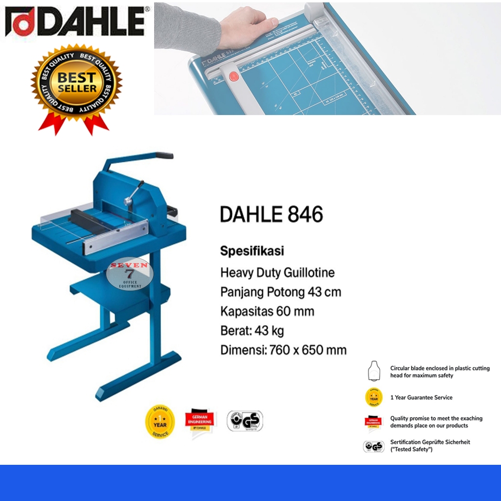 

pemotong kertas dahle 846 guillotine paper cutter alat potong manual