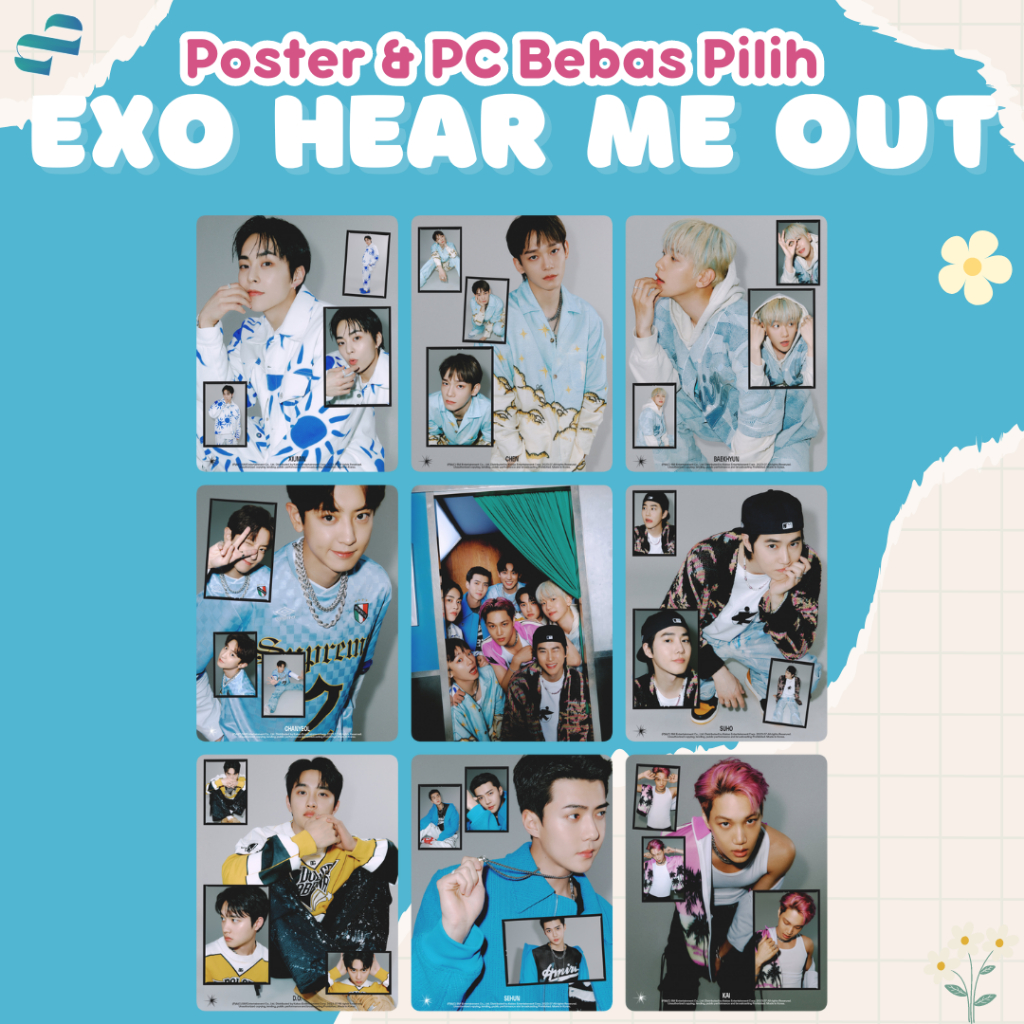 Poster EXO Hear Me Out (Part 2) | Poster Kpop A4 A5 A6 Murah Murah