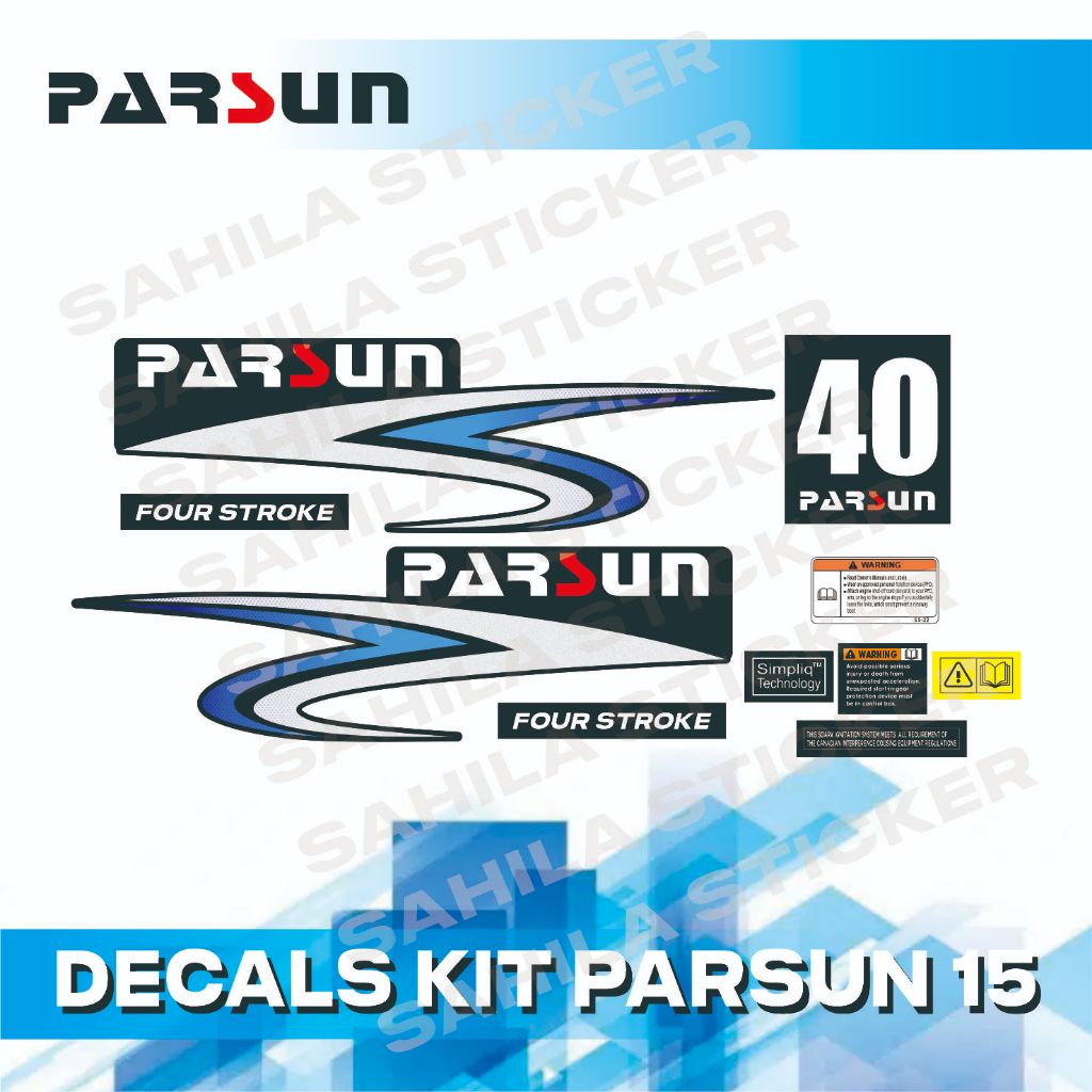 DECALS KIT MESIN TEMPEL PARSUN 40PK / STIKER MESIN TEMPEL PARSUN / PARSUN 40PK