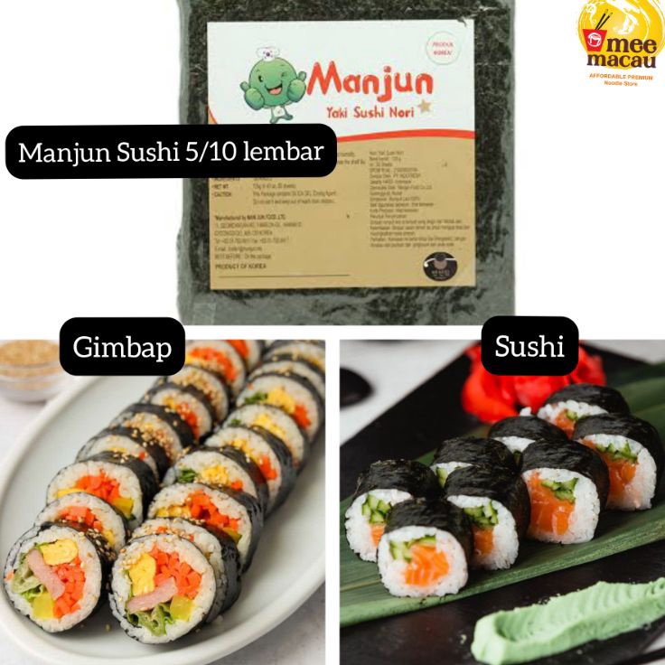 

Kirim sekarang PROMO Termurah Manjun Nori Halal Seaweed Rumput Laut Sushi Gimbap Korean Yaki Sushi Nori Isi 5 Pcs Dimsum Nori Rumput Laut Gimbap Kimbap Korea Sushi Nori Sheet Sushi Roasted Rumput Laut Halal Bento Jepang Korea