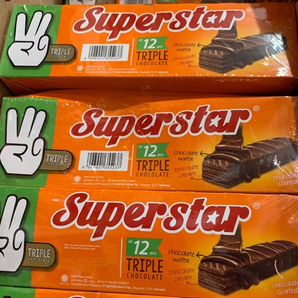 

Sale Sekarang Superstar Roma Wafer Coklat Box SUPER STAR isi 12 pcs