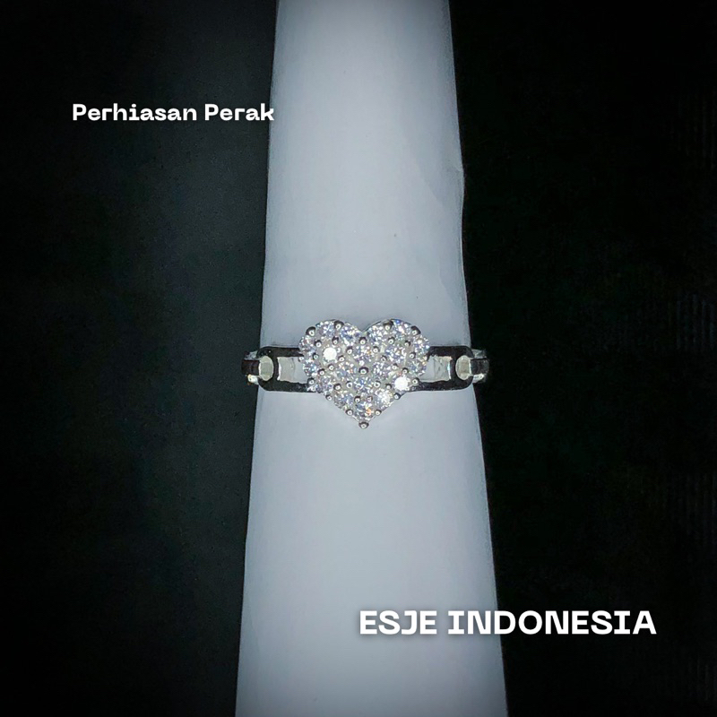 Cincin Love Lis Aksesoris Perhiasan Perak Wanita - Esje Indonesia