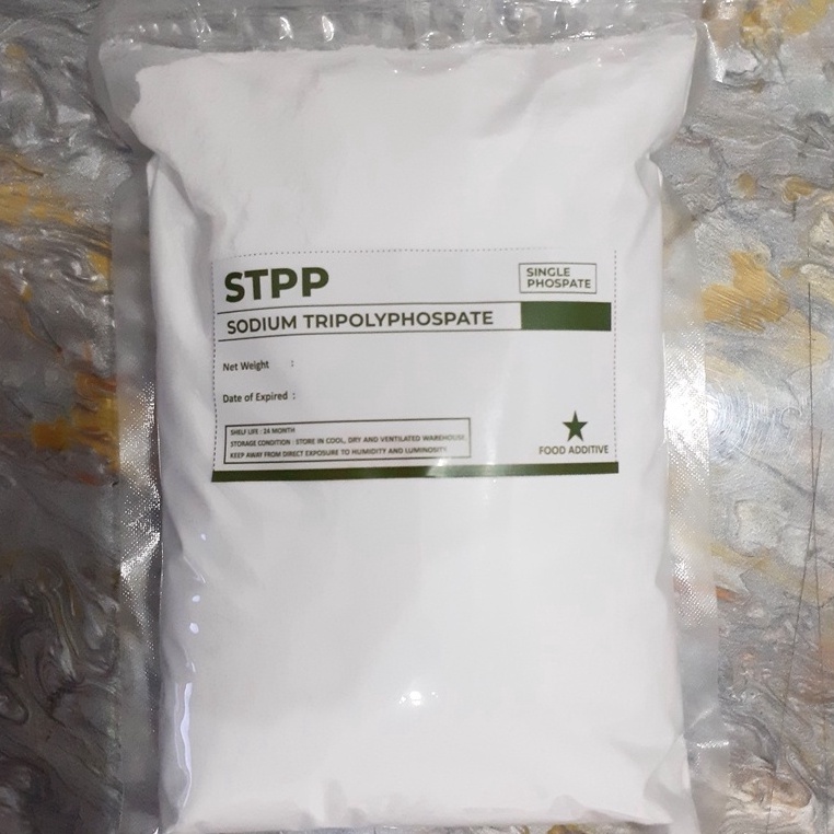 

NEW STPP Pengenyal Bakso Sosis Nugget Pengenyal Mie Fosfat Phosphate STTP Food Grade Tepung Pengenyal 45g 8g 1kg