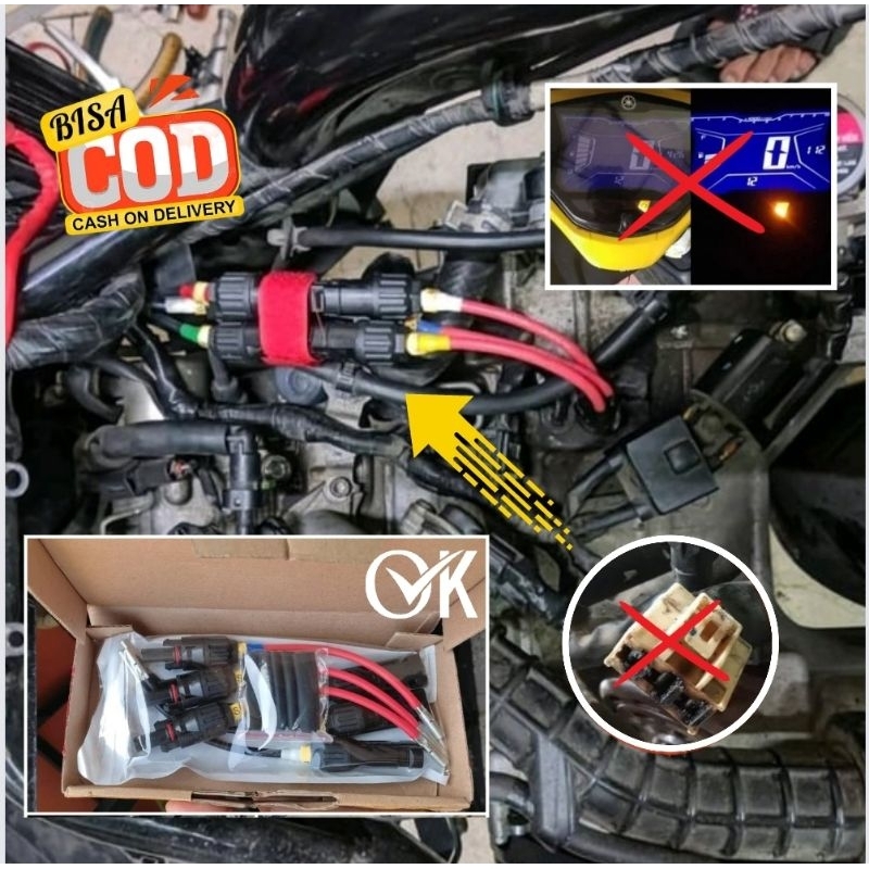 (Error Kode 12) Socket, Soket Spull Aerox 155, LEXI 125, Soket Konektor Anti Kode 12