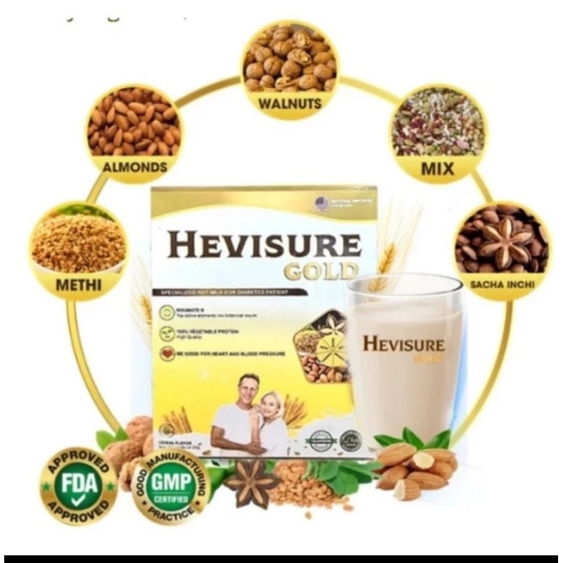 

Hevisure Gold Original - Susu Herbal Asli Khusus Penderita Diabetes & Kencing Manis 1 box isi 12 Shaset