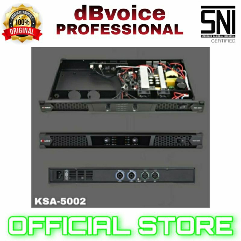 power amplifier 2 channel db voice ksa 5002 original power amplifier class d