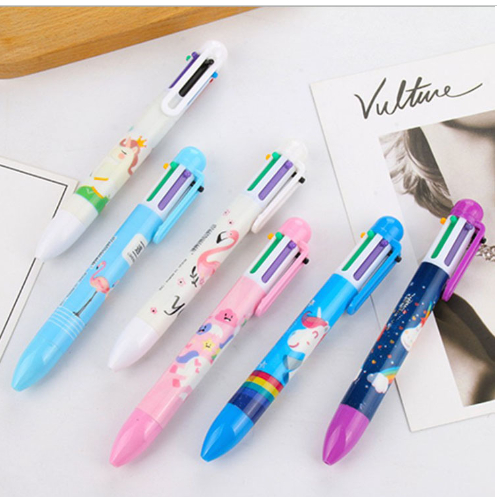 

Pulpen 6 warna dengan Motif lucu Ballpoint Bolpen Pen 0,5mm Sekolah Kantor Pena S14 10