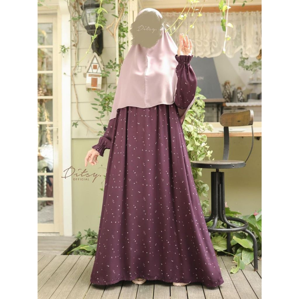 DITSY NIGHTGOWN FEBRUARI 2024 - TALLY DARK WINE NIGHTGOWN - ORIGINAL OFFICIAL - GAMIS TERBARU - VISC