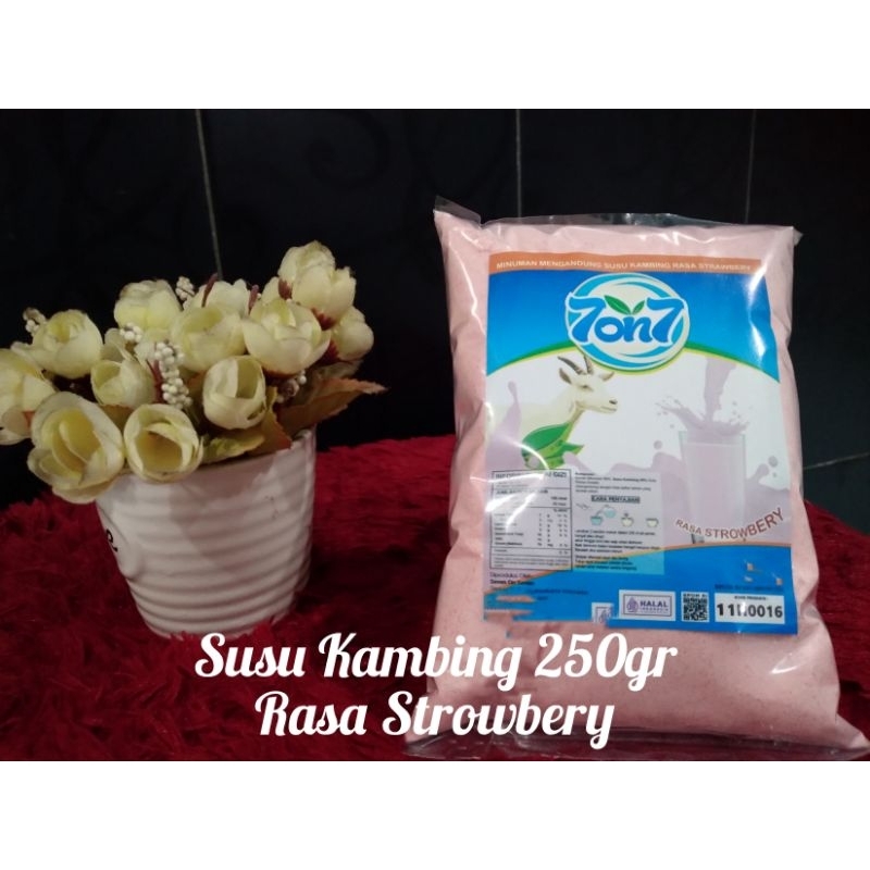 

SUSU KAMBING ETAWA 7 ON 7 RASA STRAWBERY 250 GRAM | SUSU SEHAT | SUSU MURAH MEREK 7 ON 7