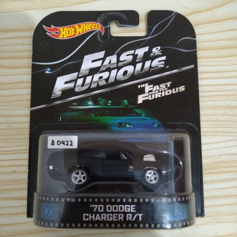 HOT WHEELS 70 Dodge Charger R/T Fast and furious - card retro