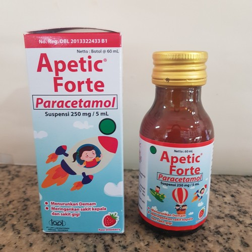 APETIC FORTE SIRUP (PARACETAMOL 250 MG/ 5 ML) ISI 60 ML