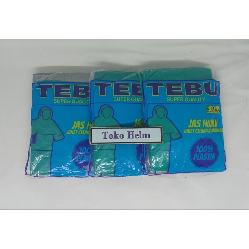 Jas hujan plastik setelan "TEBU" jas hujan murah