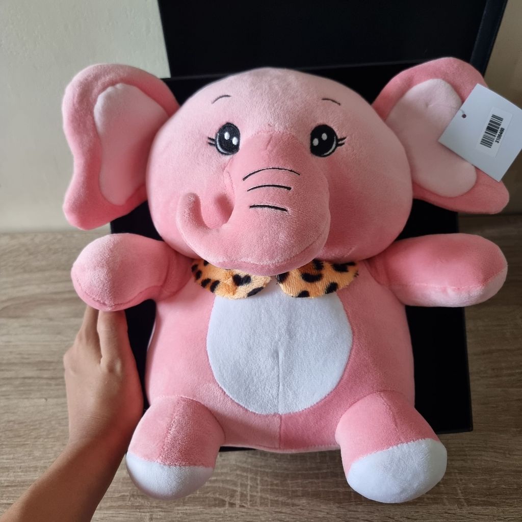 Boneka Gajah Pink Lucu dan Lembut