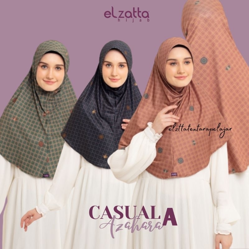 ELZATTA KERUDUNG HIJAB JILBAB INSTAN KRUDUNG BERGO ZARIA CASUAL AZAHARA ELZATTA BAHAN SPANDEK BERGO 
