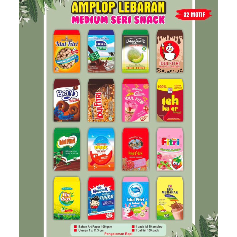 

Amplop THR Lebaran Viral Motif Snack Ukuran Medium