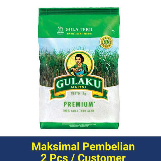 

Hot Sale GULAKU GULA TEBU PREMIUM PUTIH 1 KG