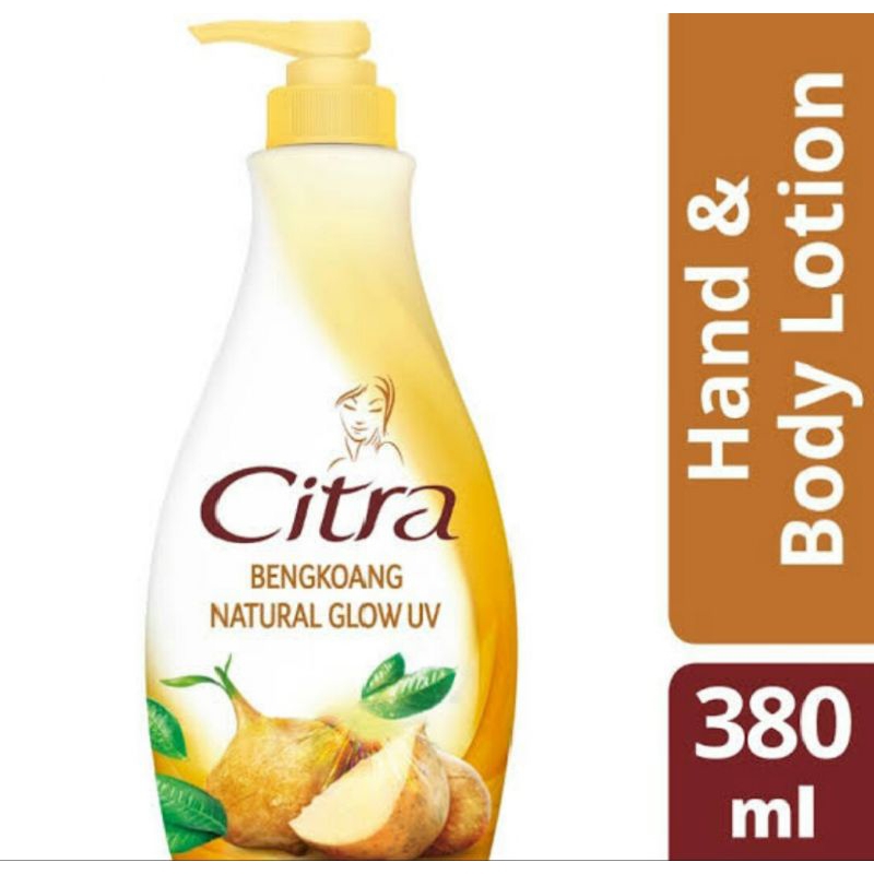 CITRA HAND & BODY LOTION NATURAL GLOW UV 380 ML - CITRA PUMP KUNING HAND BODY LOTION