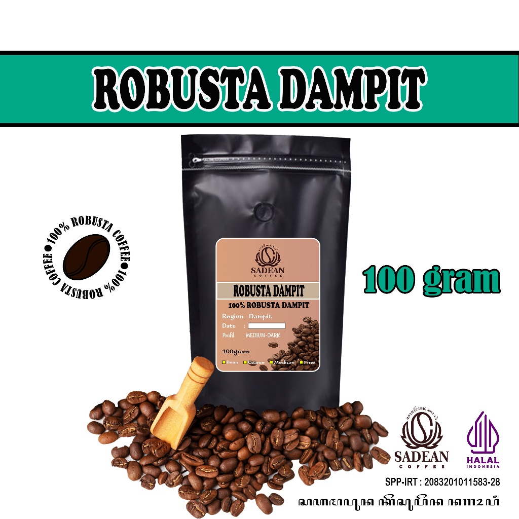 

Kopi Robusta Dampit 100gr / Biji Kopi Bubuk Robusta Dampit Java 100gram