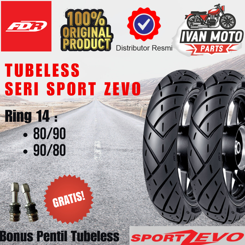 Ban FDR Ring 14 FDR Sport Zevo Tubeless tubles Sport Zevo Ring 14 Tubeless Ban Motor Tubles Racing Tire