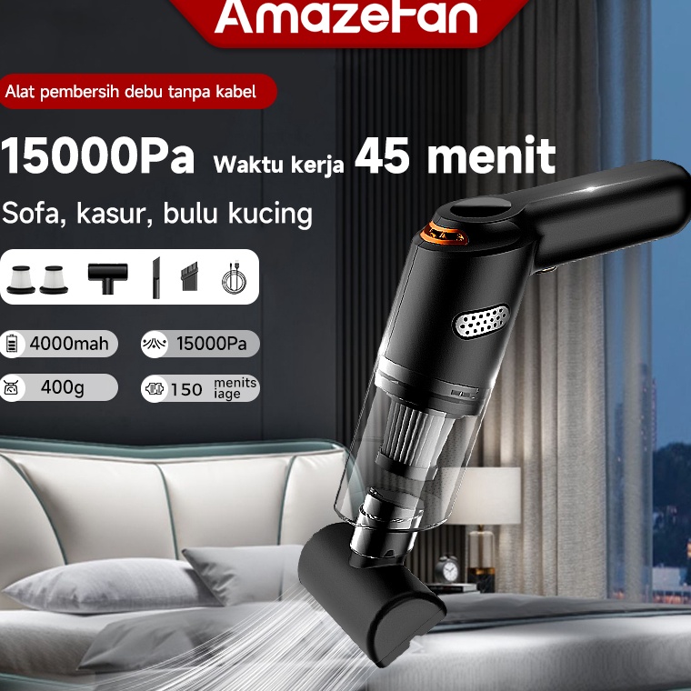 RKA AmazeFan 15Pa Vacum Cleaner alat penyedot debu portabel alat penyedot debu mobil Mini Wireless v