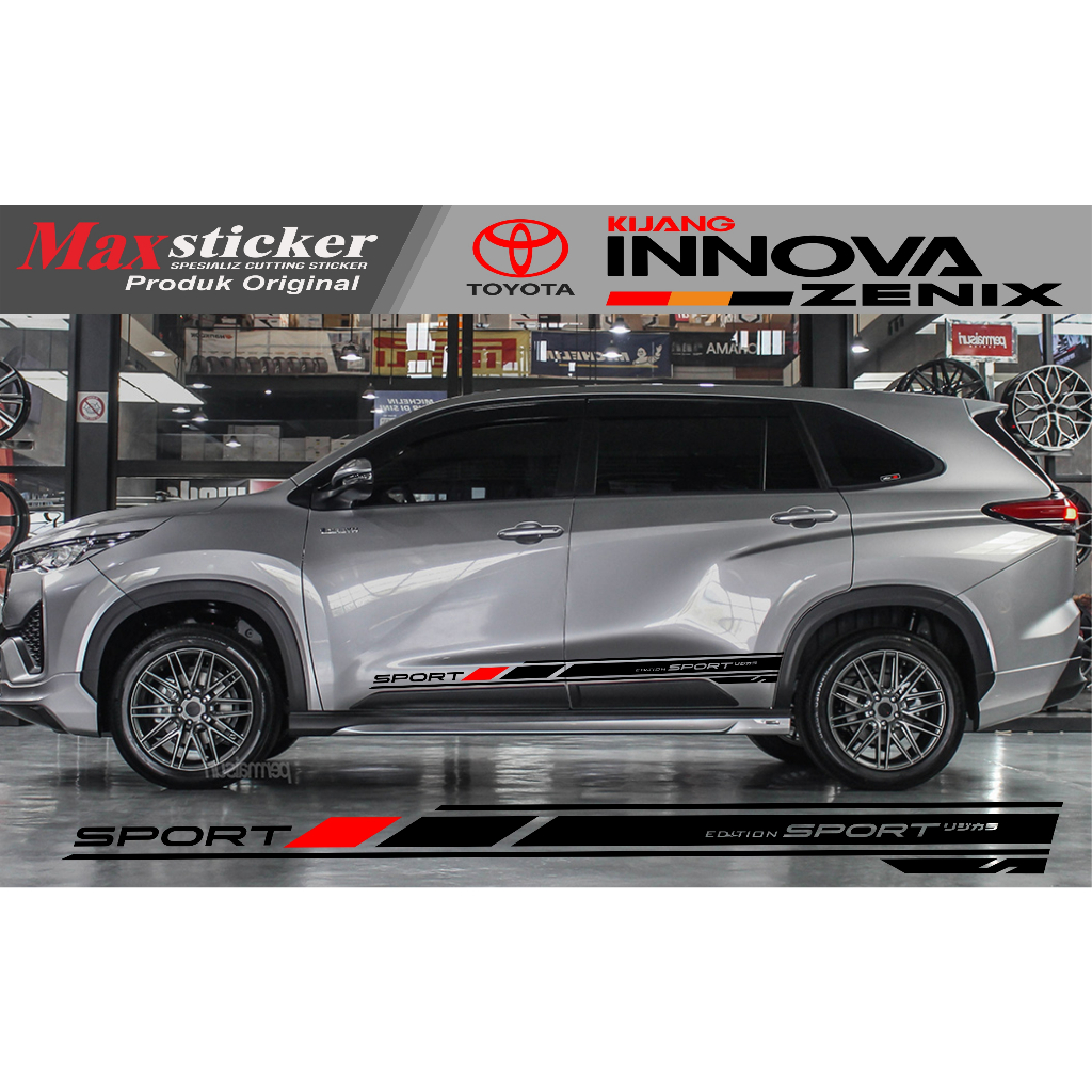 STICKER CUTTING TOYOTA INNOVA ZENIX SIMPLE STICKER AKSESORIS INNOVA ZENIX NEW