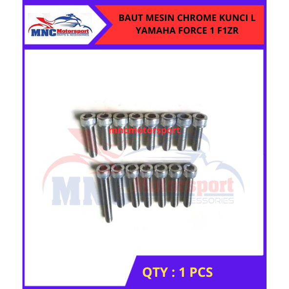 BAUT MESIN F1ZR FORCE 1 CHROME KUNCI L
