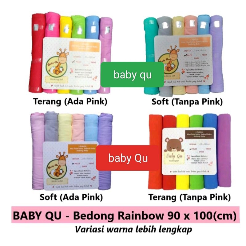 Bedong baby merk Baby Qu motif polos