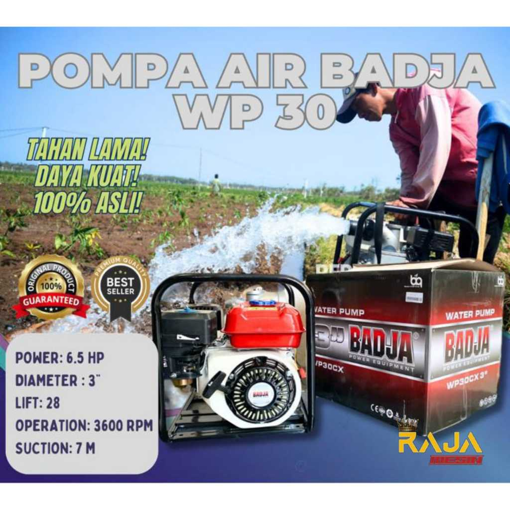 Waterpump 3" WP30CX BADJA / Pompa Air Irigrasi Sawah 3 Inch - Water Pump WP 30 CX BADJA