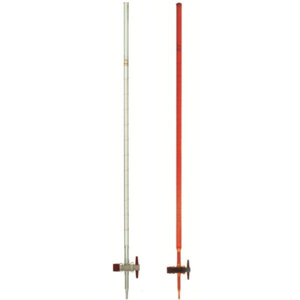 Buret 50ml / Burrete 50ml Amber Teflon Stopcock, Class A Iwaki