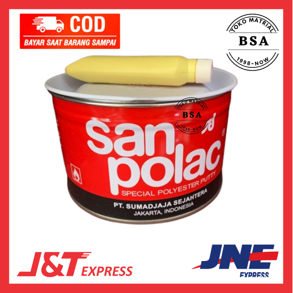 Dempul Sanpolac 1 Kg Mobil/Motor/Besi/Kayu DEMPUL SERBAGUNA SANPOLAC