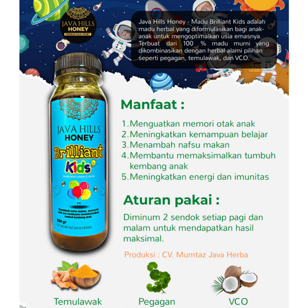 

java hills premium Madu dari lebah apis - Briliant Kids