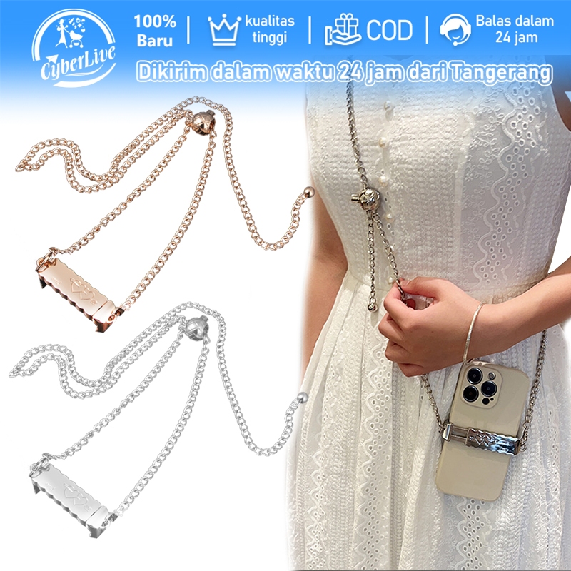 Chain Rantai Hp Tali Sling Hp Handphone Adjustable Mobile Phone Lanyard Hanging Chain