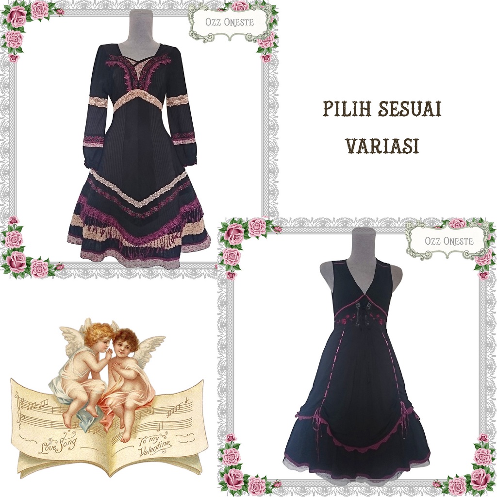 READY 206_DRESS GOTHIC STYLE PREMIUM OZZ ONESTE / OZZ CROCE / OZZON